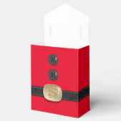 Rode Kerstmis met Suit Santa Favor Box Bedankdoosjes (Geopend)
