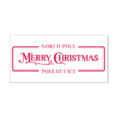 Rode Kerstmis Post Office Zelfinktende Stempel (Design)