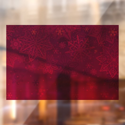 Rode Kerstmis Raamsticker (Vel 2)