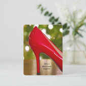 Rode Kerstmis Schoenenpartij Kaart (Staand voorkant)