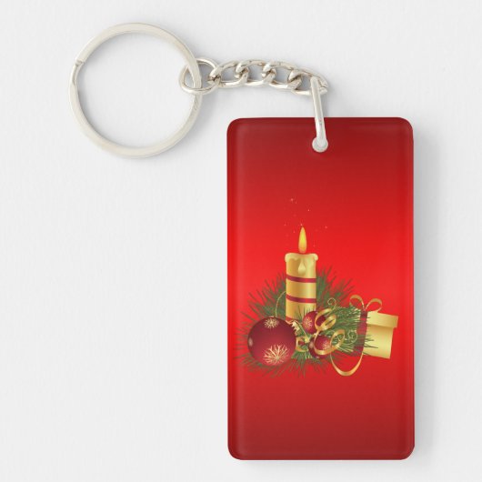 Rode Kerstmis Sleutelhanger (Voorkant)