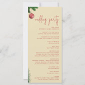 Rode Kerstmis Sneeuwvlokken Winter Bruiloft Progra (Achterkant)