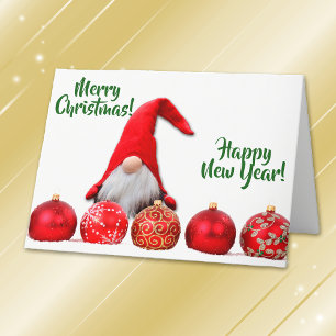 Rode Kerstmis van de Gnoom van de Kerstman Feestdagen Kaart