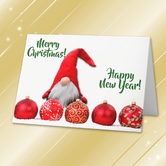 Rode Kerstmis van de Gnoom van de Kerstman Feestdagen Kaart