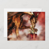 Rode Kerstmis van Draken Feestdagenkaart (Voorkant / Achterkant)