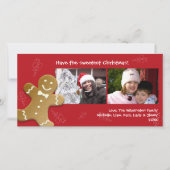 Rode Kerstmis van het het snoepriet van het Feestdagenkaart (Voorkant)