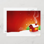 Rode Kerstmis van het Huis Feestdagenkaart (Voorkant / Achterkant)