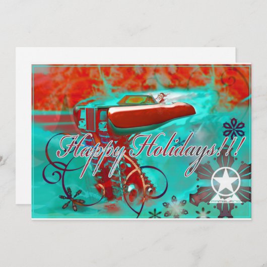 Rode Kerstmis van Rolls Royce #2 Feestdagenkaart (Voorkant / Achterkant)