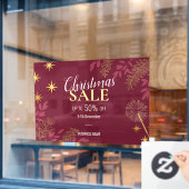 Rode Kerstmis Verkoop Bedrijf Promotieadvertenties Raamsticker (Cafe Raam)