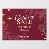 Rode Kerstmis Verkoop Bedrijf Promotieadvertenties Raamsticker (Vel)