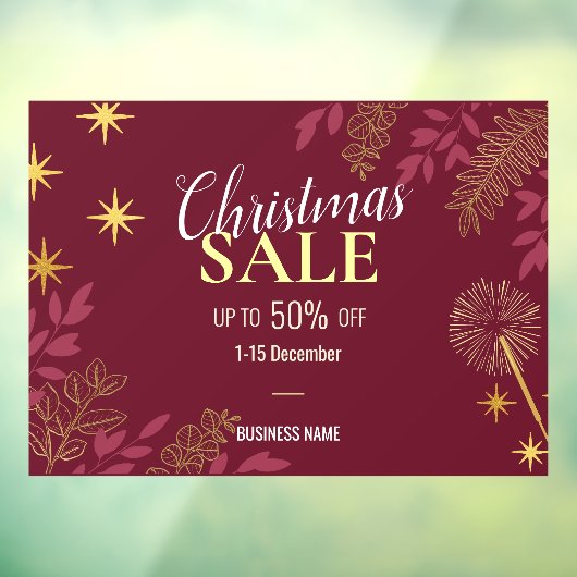 Rode Kerstmis Verkoop Bedrijf Promotieadvertenties Raamsticker (Vel 3)