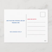 Rode Kerstmis Vrachtwagen Illustratie Vakantie Gro Feestdagenkaart (Achterkant)