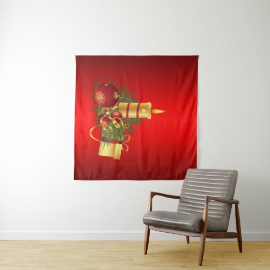 Rode Kerstmis Wandkleed (In Situ (horizontaal))