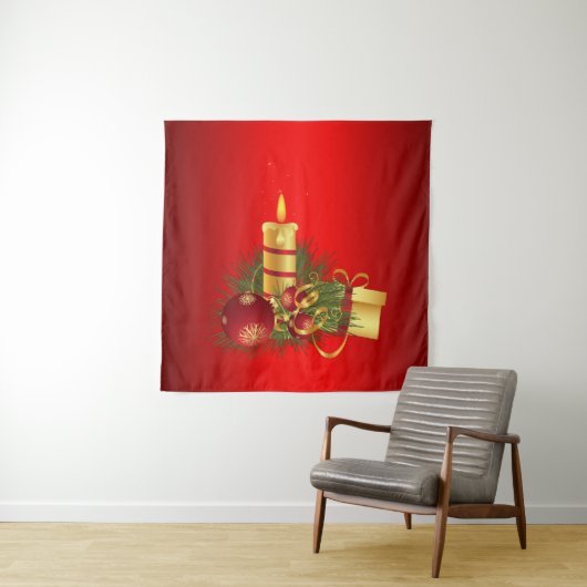 Rode Kerstmis Wandkleed (In situ)