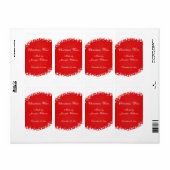 Rode Kerstmis Wijn Label (Full Sheet)