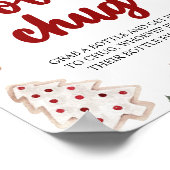 Rode Kerstmis Winter Bottle Chug Baby shower teken Poster (Hoek)