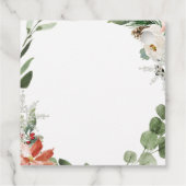 Rode Kerstmis Winter Truck Dank u Label (Achterkant)