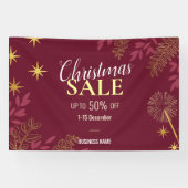 Rode Kerstmis Zakelijke Verkoop Promotieadvertenti Spandoek (Horizontaal)