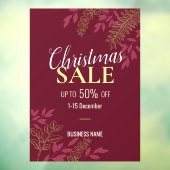 Rode Kerstmis Zakelijke Verkoop Zakelijke promotie Raamsticker (Vel 3)