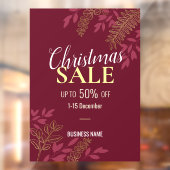 Rode Kerstmis Zakelijke Verkoop Zakelijke promotie Raamsticker (Vel 2)