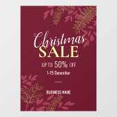 Rode Kerstmis Zakelijke Verkoop Zakelijke promotie Raamsticker (Vel)