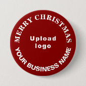 Rode Kerstmiszaken Ronde Vorm Button (Voorkant)