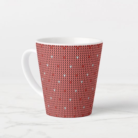 Rode Kerstmuts Latte Mok (Linkerhoek)
