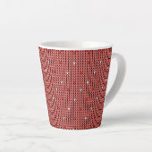 Rode Kerstmuts Latte Mok (Rechterhoek)