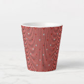 Rode Kerstmuts Latte Mok (Voorkant)