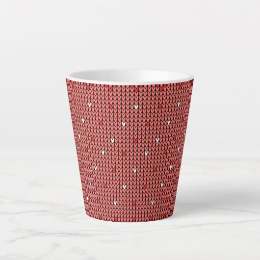 Rode Kerstmuts Latte Mok (Voorkant)