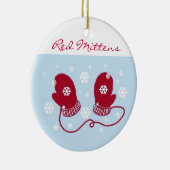 Rode Kerstmutsen Keramisch Ornament (Rechts)