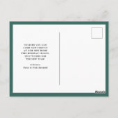 Rode kerstpannen | Nieuwe mededeling thuisbeweging Briefkaart (Achterkant)