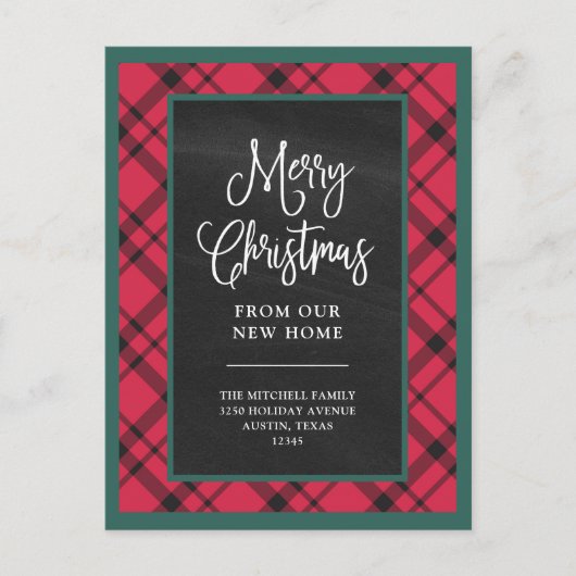 Rode kerstpannen | Nieuwe mededeling thuisbeweging Briefkaart (Voorkant)