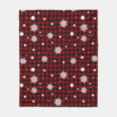 Rode Kerstpatroon fleece deken (Voorkant)