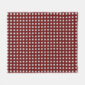 Rode kerstpatroon fleece deken (Voorkant (Horizontaal))