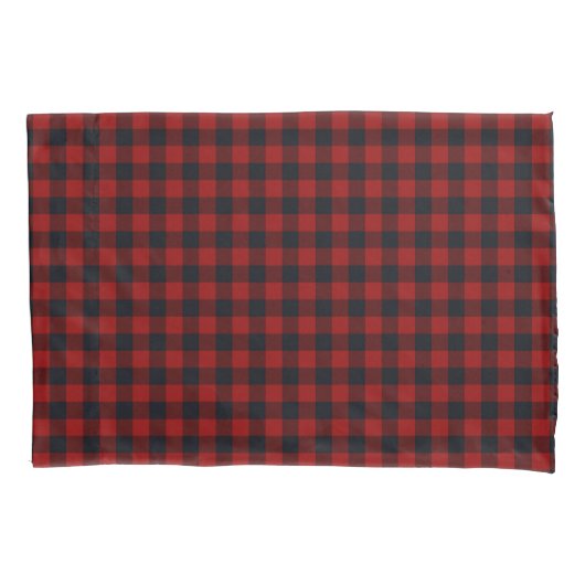 Rode Kerstpatroon Fleece Deken Kussensloop (Voorkant)