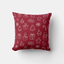 rode kerstpatroon kussen viering