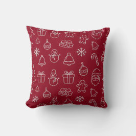rode kerstpatroon kussen viering