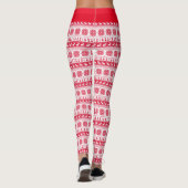 Rode Kerstpatroon Leggings (Achterkant)