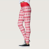 Rode Kerstpatroon Leggings (Links)