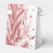 Rode Kerstpijnboom Sneeuw Decoratie Mooi Bedankdoosjes (Achterkant)