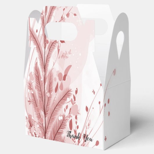 Rode Kerstpijnboom Sneeuw Decoratie Mooi Bedankdoosjes (Geopend)