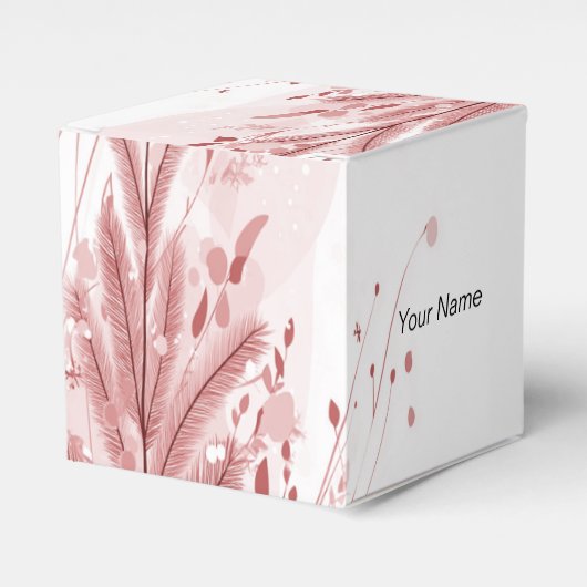 Rode Kerstpijnboom Sneeuw Decoratie Mooi Bedankdoosjes (Voorkant Zijde)