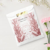 Rode Kerstpijnboom Sneeuw Decoratie Mooi Bedankzakje (Gezegeld)