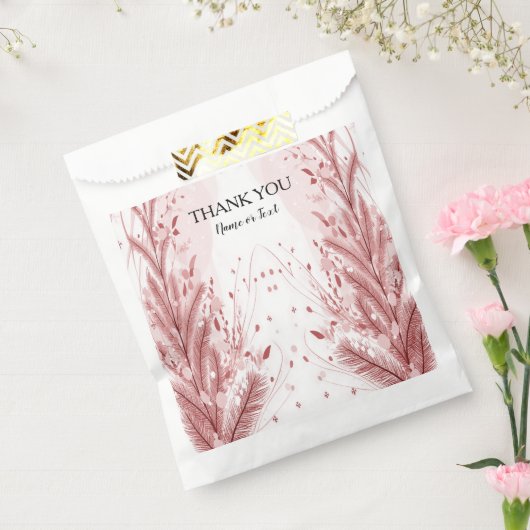 Rode Kerstpijnboom Sneeuw Decoratie Mooi Bedankzakje (Gezegeld)