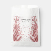 Rode Kerstpijnboom Sneeuw Decoratie Mooi Bedankzakje (Voorkant)