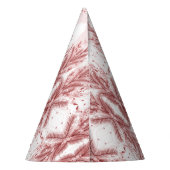 Rode Kerstpijnboom Sneeuw Decoratie Mooi Feesthoedjes (Achterkant)