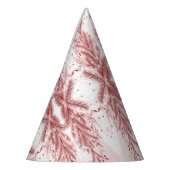 Rode Kerstpijnboom Sneeuw Decoratie Mooi Feesthoedjes (Links)