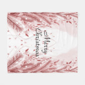 Rode Kerstpijnboom Sneeuw Decoratie Mooi Fleece Deken (Voorkant (Horizontaal))