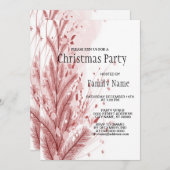 Rode Kerstpijnboom Sneeuw Decoratie Mooi Kaart (Voorkant / Achterkant)